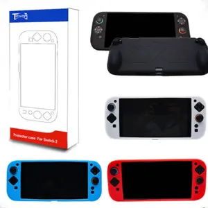 Switch2 Grip Silicone Case, Host Silicone Protection Cover, Anti-Scratch Non-Slip Drop Proof Full Wrap Soft Shell