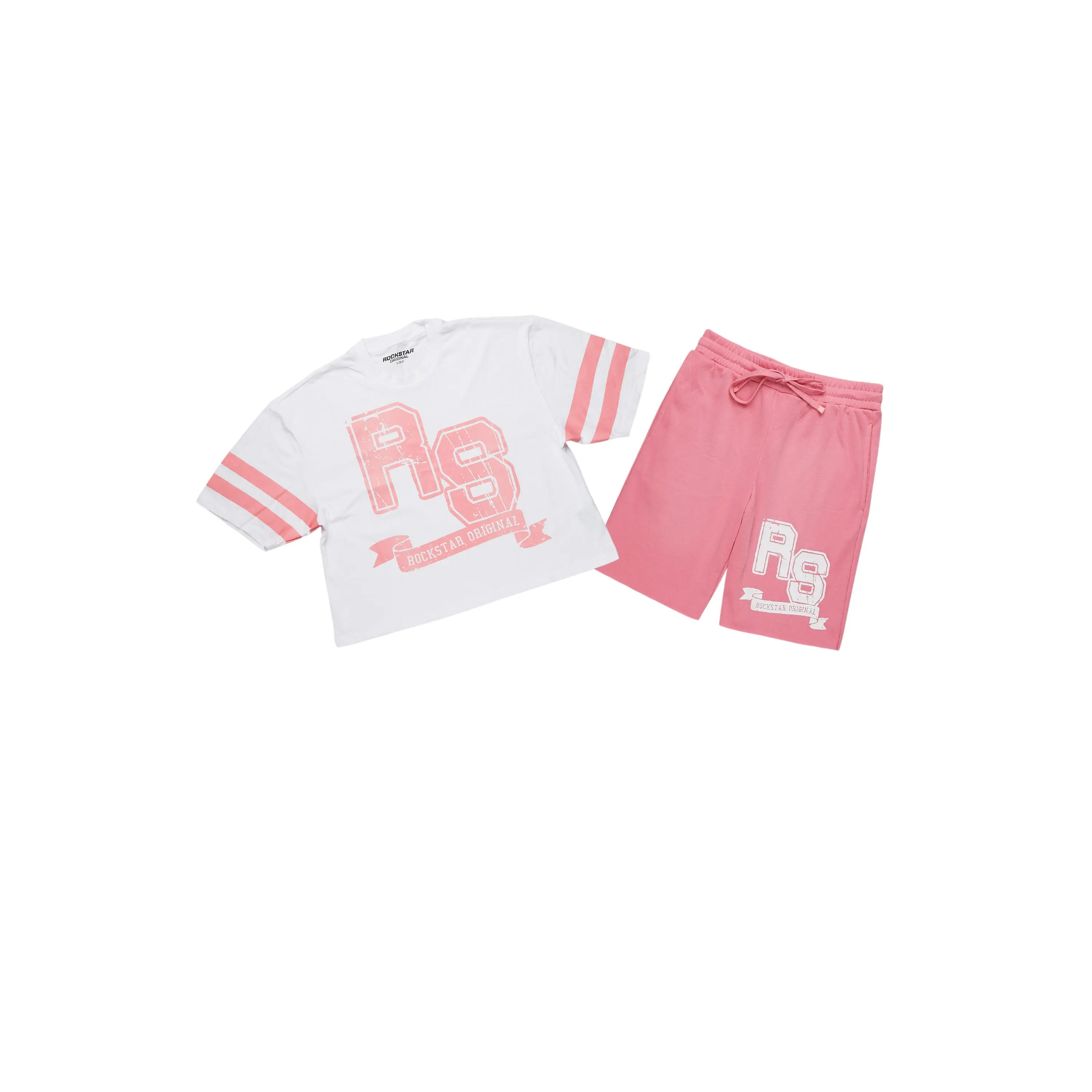 Tenita White/Pink T-Shirt Short Set