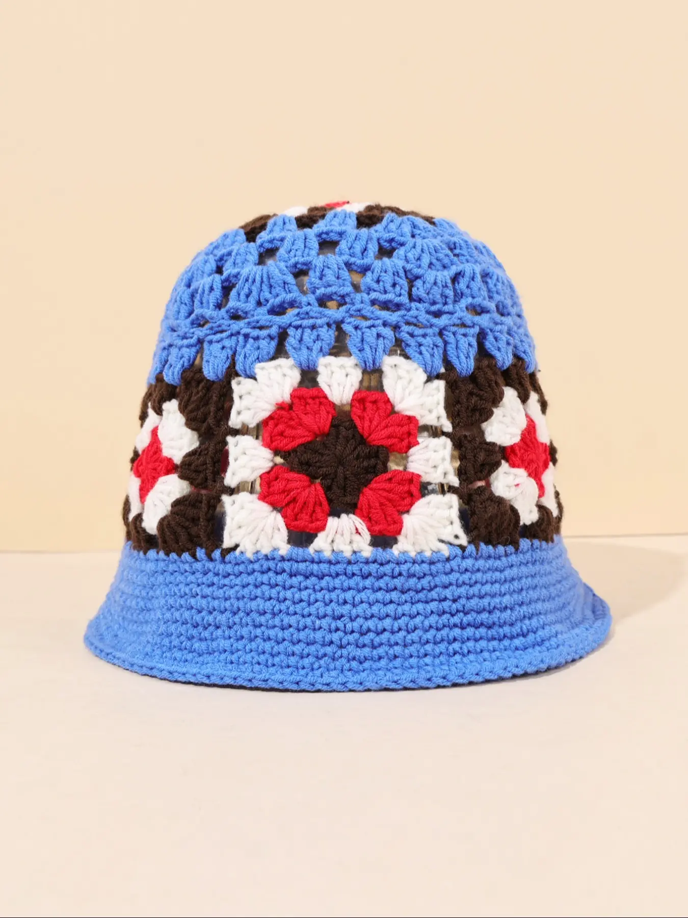 Handmade Crochet Hollow Knitted Cap, Fitted Design, Casual Style, All Season Use, Perfect for Daily Wear & Fashion Accessory