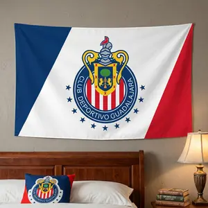 Chivas Retro Mexico Guadalajara Soccer Flag Banner Futbol Bandera Chivas Rayadas Retro Gift For Fan Club Guadalajara FC Soccer CHIVAS Flag