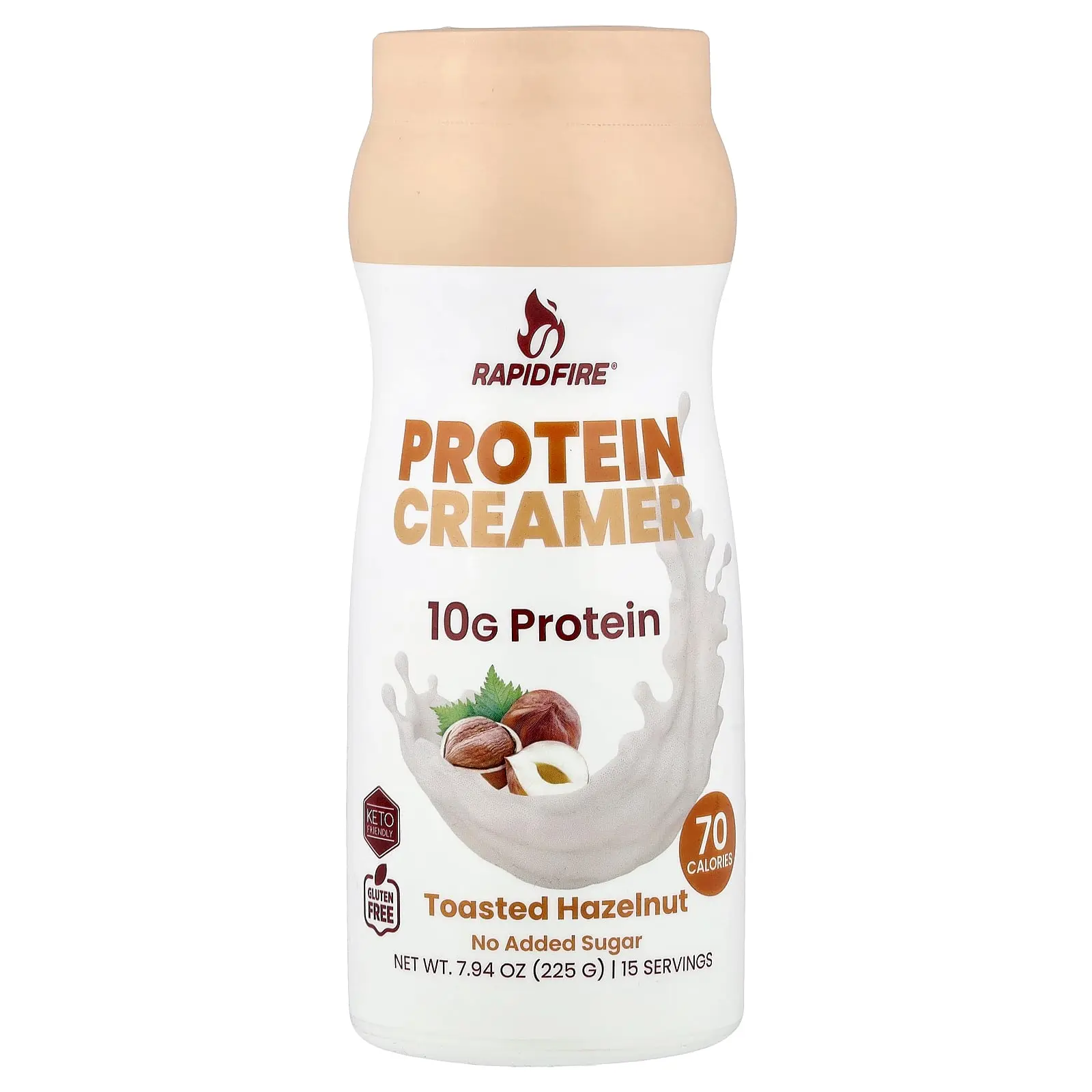 RAPIDFIRE Protein Creamer, Toasted Hazelnut , 7.94 oz (225 g)