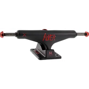 Silver M-Class Hollow Slay Black Red Set of 2 Trucks