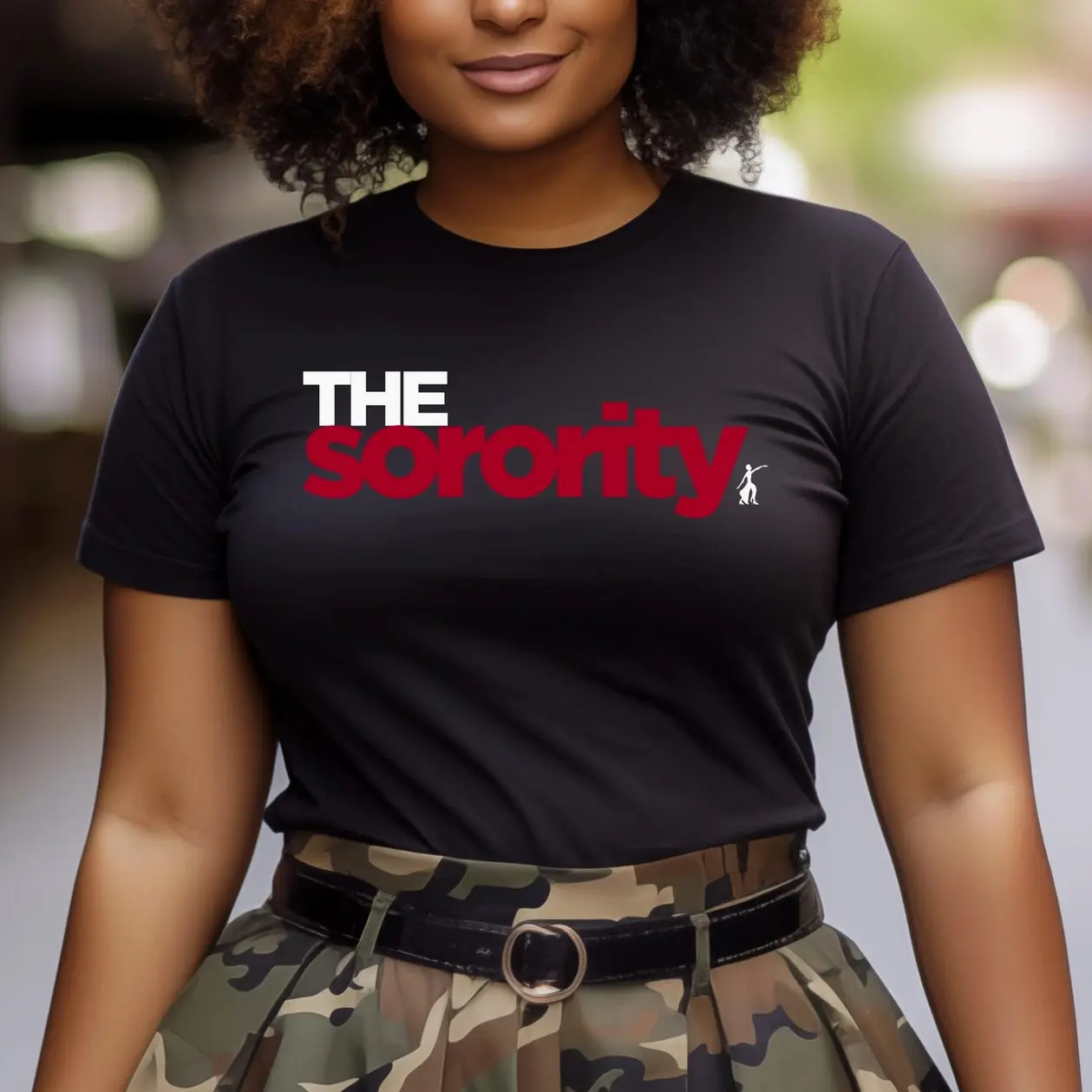 Delta Sigma Theta T-Shirt | Fortitude Figure, Black Women's Tee