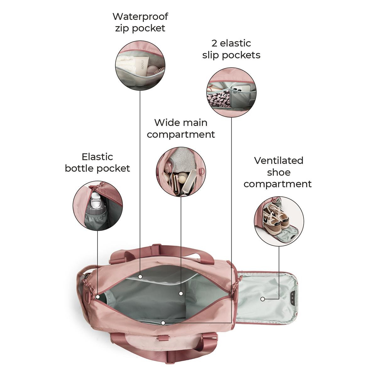 【NEW IN】BAGSMART BAGSMART Crush Duffle Bag 22L Eco-Friendly with Side Storage & Dual Water Bottle Pockets for Gym Weekend Trips & Daily Commutes