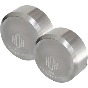 Stainless Steel Puck Lock, Military-Grade Hidden Shackle Padlock, Weatherproof Trailer Door Lock (2 Pack)