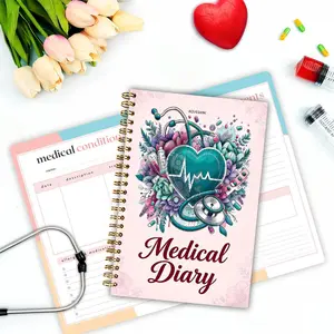 Medical Health Management Notebook, Personal Health Guardian, Comprehensive Body Status Control, Coiled Binding, Smooth Page Turning