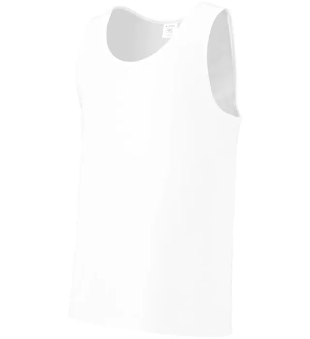 Men's Plain Fitted Polyester Tank Top - Quick Dry, Breathable, Moisture-Wicking Sports Top with Double-Needle Hemmed Bottom, Self-Fabric Binding, No Closure, Neat Finish, Longevity for Gym, Running Training, Sporty Chic Appeal, Male