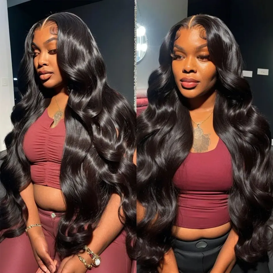 13x6 Body Wave Lace Front Wigs Human Hair Pre Plucked Glueless Wigs 180% Density Body Wave 13x6 HD Transparent Frontal Wigs Lace Front Wigs Pre Cut Wigs