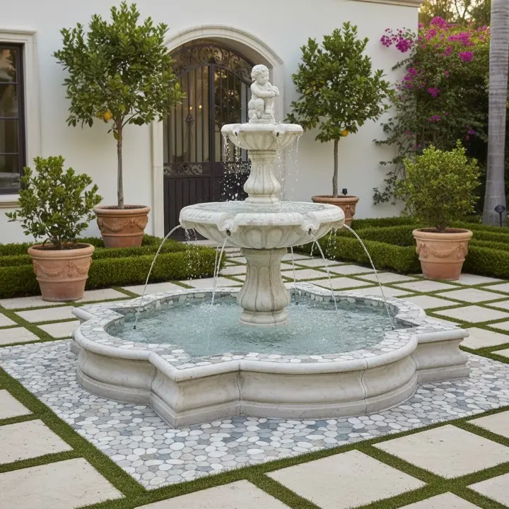 Silver Quartz 12" x 12" Interlock Pebble Tile