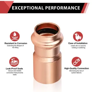1-1/4" X 1" Press Bushing Copper Reducer (Lead Free)
