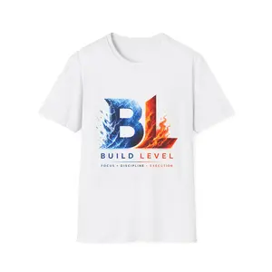 Build Level flame and ice logo T-Shirt | Work Win Later back print