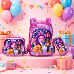 3Pcs  Backpack 3PCS Set| 16 Inch Kids School Backpack for Girls, Lunch Bag & Pencil Case, 2026 Must Have Back to School Gift for Teens