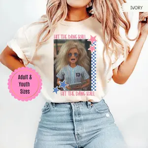 Hit The Dang Ball, Distressed Doll Face, Baseball Mom Meme, Funny Softball Tee, Game Day Humor, Comfort Colors 1717, Viral Mom Shirt, Baseball Fan Apparel, Trendy Motherhood, Chaotic Mom Life.