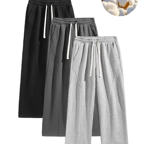 Men's Solid Fashion Loose Sweatpants, Versatile Year- Round Wear Oversize, Ideal for  WideLeg Straight Pants Casual Street Dance Pants Comfortable Home Pants Casual Sports Pants