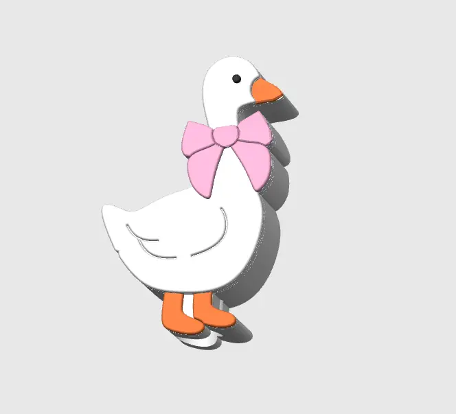 Cute girl goose straw   topper