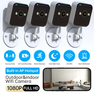 JOOAN HD Smart Indoor Security Camera, 2.4G Wi-Fi Smart AI Home Camera, Night Vision, One-Touch Emergency Alarm, Motion Detection, And High-Definition Video. Equipped With Built-In Floodlights And Two-Way Audio; Supports Smartphone Control