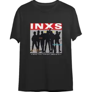 Vintage 1988 INXS T-shirt Australian Rock Band 80s New Wave Shirt TWJ