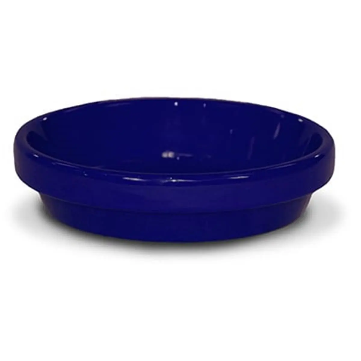 Ceramo 173793 Powder Coated Ceramic Saucer, 7.75x1.75 in, Cobalt - Pack of 10, Plant Saucers