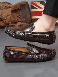 Men's Business Formal Dress Shoes, Fashionable PU Leather Loafers for Party, Daily Clothing Decor, Trendy All-match & Exquisite Shoes for Birthday Gift, Round Toe Footwear