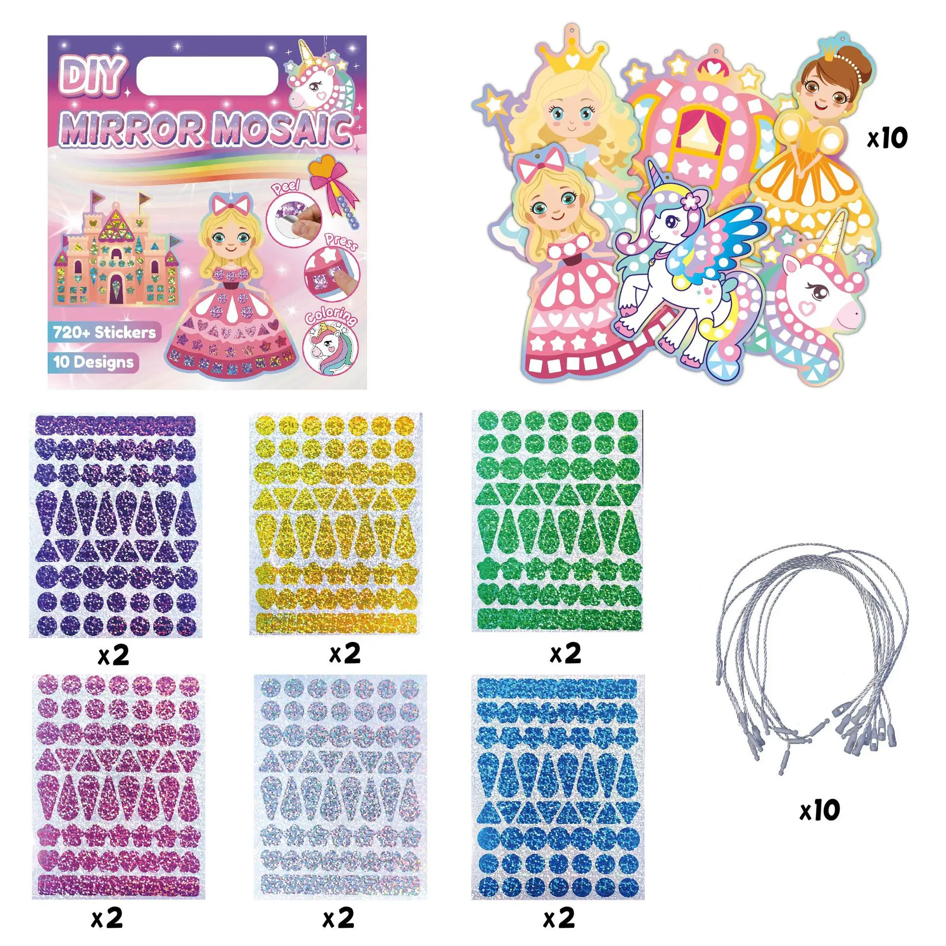 DC-Princess Style Mosaic Sticker Set