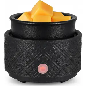 Wax Melt Warmer for Scented Wax,3-in-1Ceramic Wax Warmer Fragrances Candle Oils,   Burner,Electric Candle Warmer for Mom Women(Black)