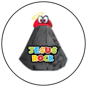 Jesus Rock Waterproof Sticker