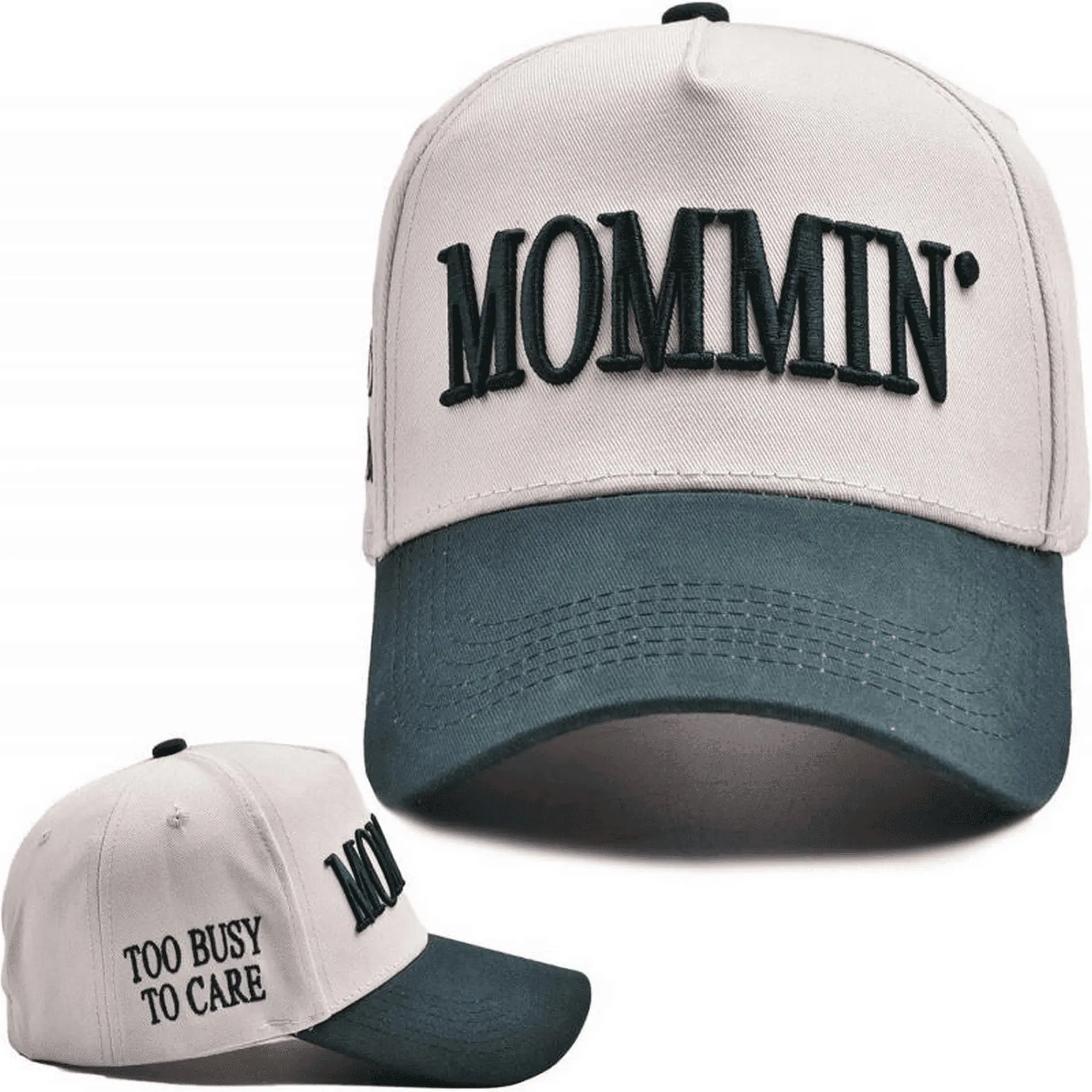 Mommin Trucker Hat for Women Men Vintage Embroidered Mom Baseball Cap Adjustable Canvas Vintage Hat for Casual Wear
