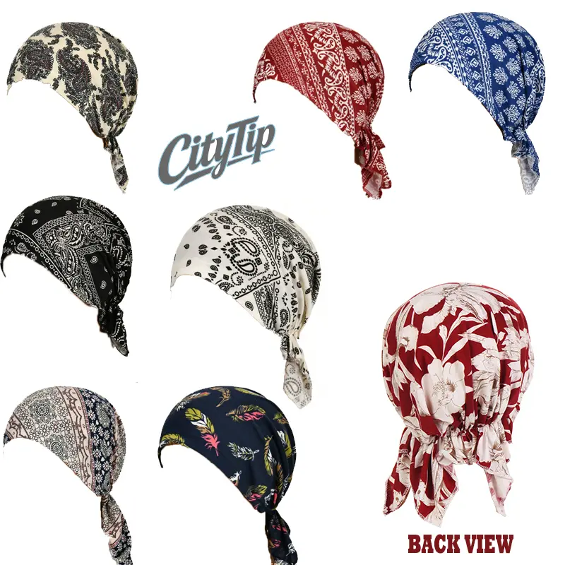 Multi Style Pre-Tied Paisley Bandana Headwrap Set, Unisex Soft Stretch Floral Print Turban Headscarf, No Tie Boho Durag Headband For Men Women Daily Outfit Music Festival Travel Hip Hop Protective Hairstyles