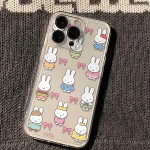 Cute Miffy Clear iPhone Case, Kawaii Bunny Aesthetic Japanese Style Compatible with iPhone X, 11, 12, 13, 14, 15 & more – check our available sizes.