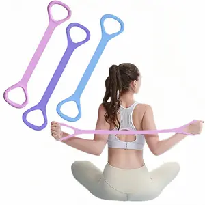 Elastic fitness band/with handles/multi-functional training rope, for arm/back/shoulder and yoga exercises