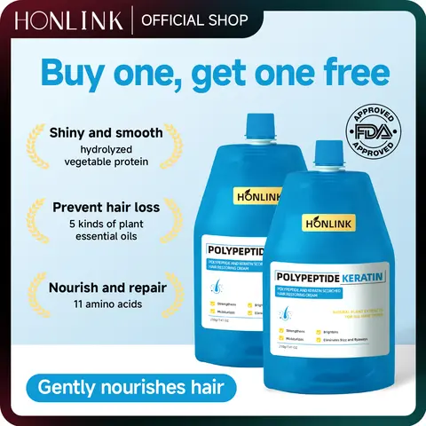 【Buy 1 get 2】HONLINK Keratin & Polypeptide Restoring Cream - Salon Care for Nourishing,Conditioner,Hair Mask,Hydrating & Frizz Control