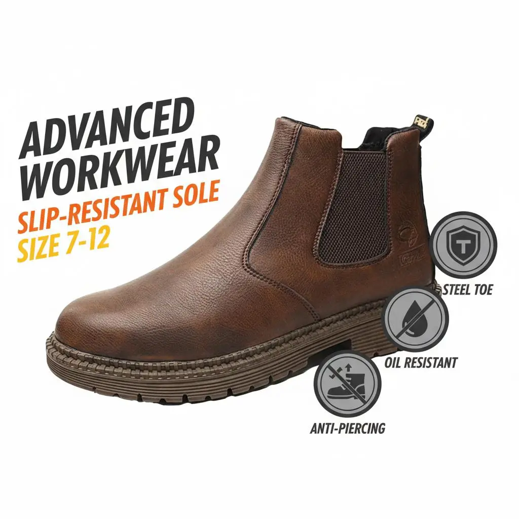 Professional Splash-proof Smash-proof Puncture-proof Breathable Safety Shoes Unisex Chef Work Shoe Waterproof Anti-slip Durable Outdoor Comfortable Featuring Oil Resistant Sole and Arch Support for Men Women Food Service Hospitality Workers