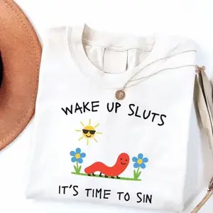 Wake Up Slts T-Shirt funny animal shirt meme graphic tee sarcastic t-shirt cursed tshirt unhinged humor top viral t-shirt G