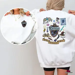 Ravenclaw Hogwarts House Sweatshirt, Fantasy HP Book Merch Bookish Shirt, Potterheads World Sweater, Bookworm Soft Oversized Crewneck Sweatshirt