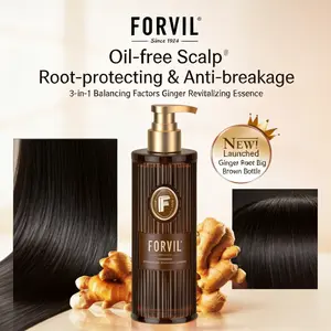 The Viral Sensation for Voluminous Hair — FORVIL "Big Brown Bottle" Ginger Shampoo: Strengthens Roots, Controls Oil, and Prevents Breakage—Helping You Enjoy Luxuriously Full Hair (520ml)