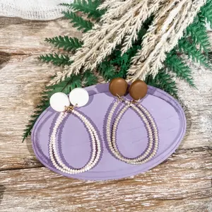 Beaded Teardrop Earrings