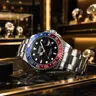 MARK FAIRWHALE Men's Round Waterproof Luxury Metal Band Watch - Luminous, Single Cal., Rotatable Outer Ring, Unobstructed Time Reading, Suitable for Party/Outdoor Use