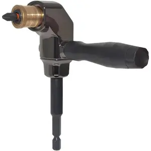 90  Right Angle Drill Adapter with 1/4" Hex Shank, Quick Change  Attachment with Detachable ABS Handle,   Drill Corner Extension for  Driver