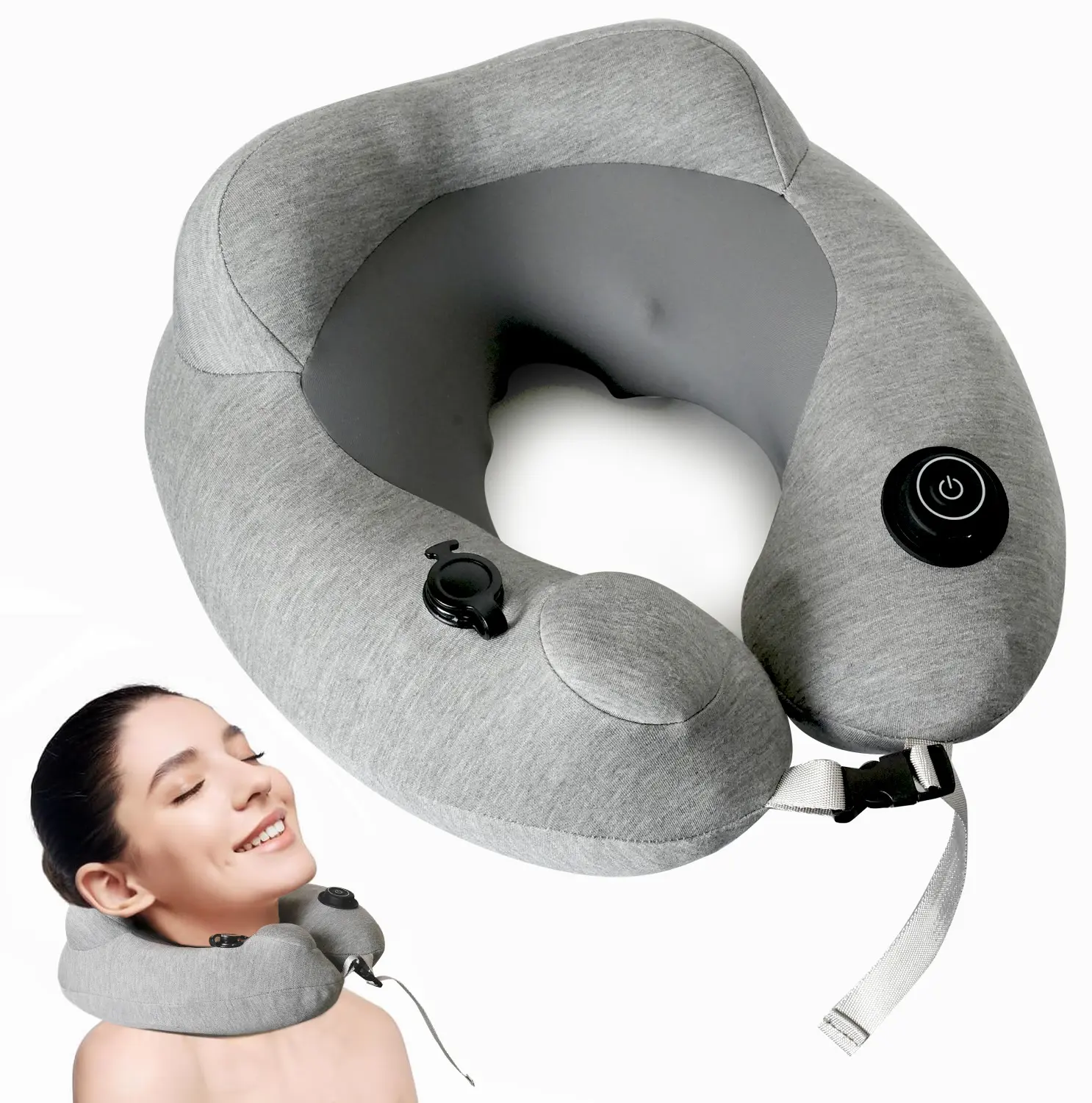 DVOND Massage Pillow—deep-tissue massage for pain relief; suitable for the neck, back, and legs, as well as full-body relaxation. Designed for versatile use at home, in the office, in the car, while traveling, or camping; suitable for both men and women.,