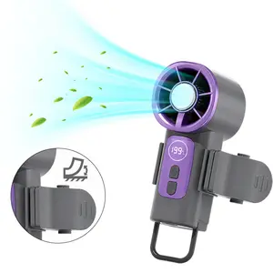 Mini Clip Fan, 199-Speed Powerful Cooling, USB Rechargeable Portable Fan with Digital Display, 360-Degree Rotatable, Handheld & Desktop Protection Turbo Fan for Summer Outdoor Travel Perfect Gift