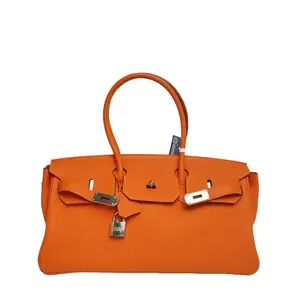 Pre-owned HERMÈS 【Alea】HERMES Shoulder Birkin Orange H(93) Togo Leather