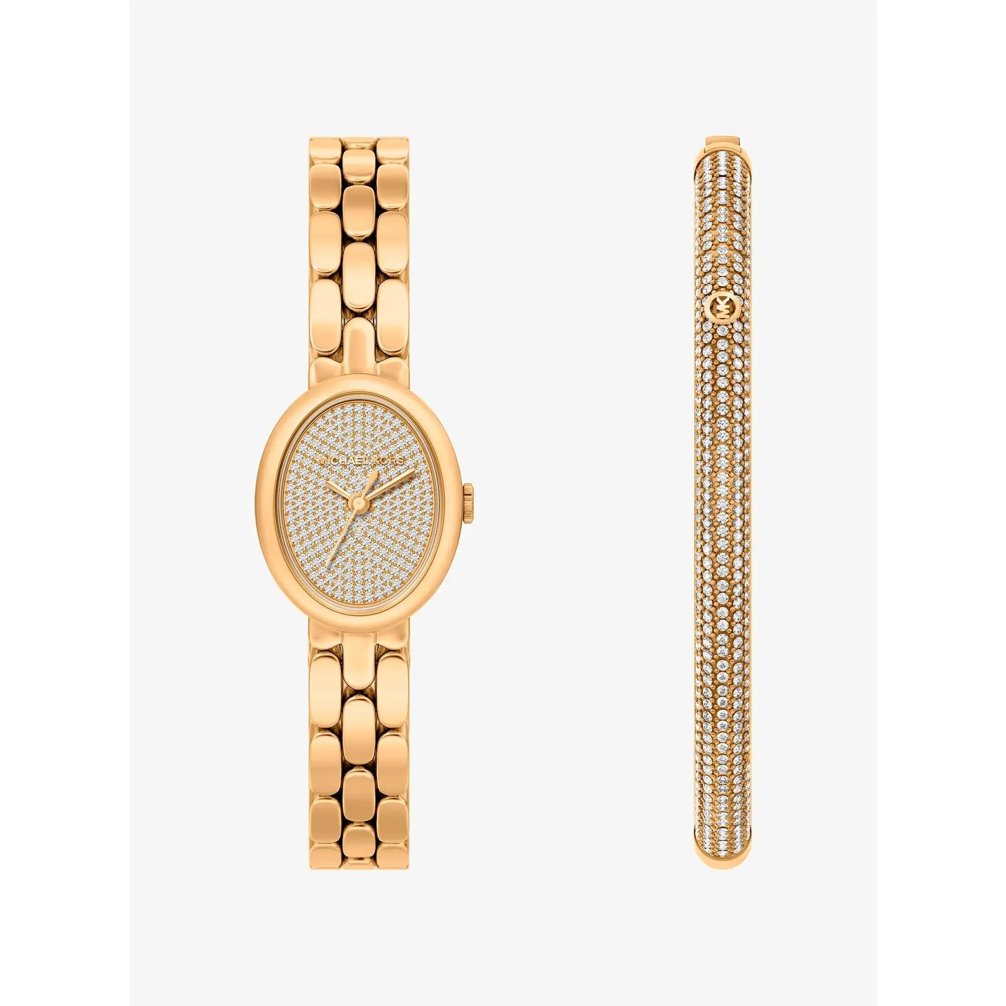 Petite Maude Gold-Tone Watch and Pavé Bangle Jewelry Gift Set
