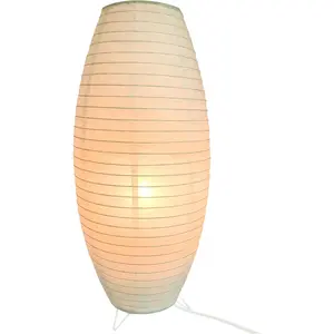 Paper Lamp Desk Lantern Table Lamps Rice Paper Bedside Nightstand Portable Small Light for Living Room Bedroom (1, 19.2"x8.5"x8.5")
