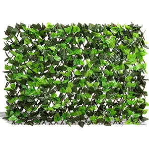 Expandable Fence  Screen for Balcony Patio Outdoor, 1 count Faux Ivy Fencing Panel for Backdrop Garden Backyard  Decorations