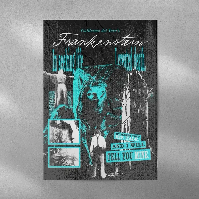 Frankenstein Grunge Poster