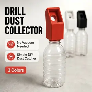 Innovative 3D Printed Drill Dust Collector, Easy Installation, Reusable, Lightweight Durable Design, Ideal for DIY Projects, Home Maintenance