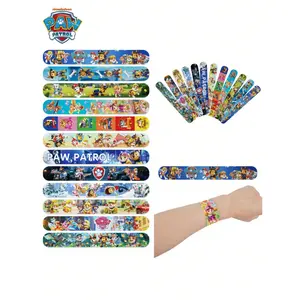 6/12/18 Pcs Cartoon Rescue Dogs Slap Bracelets, Cute Party Favors Gifts for Friends Classmates, Ideal for Birthday Christmas Valentine's Day Party Decor & Room Decor