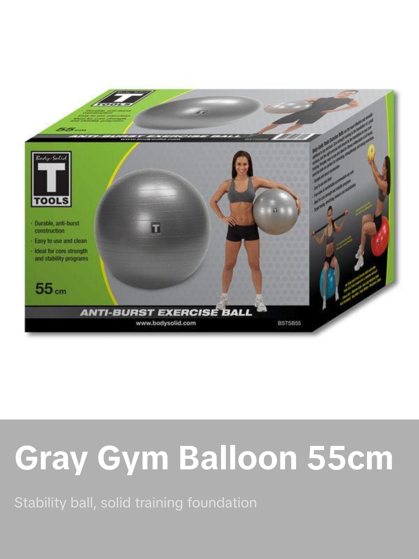 Body-Solid Tools Stability Ball 55cm Grey 55CM