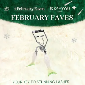 KEYYOU Eyelash Curler with Comb False Eyelashes Accessory Best Professional Tool for Lashes Curls Comfort Grip Wide Curvature for All Eye Shapes Springtok TikTok Shop FebruaryFaves