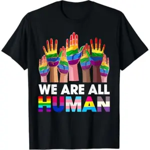 [100% Cotton] Rainbow LGBT LGBTQ Transgender Gay Pride We Are All Human T-Shirt Sweatshirt, Hoodie, Comfort Colors